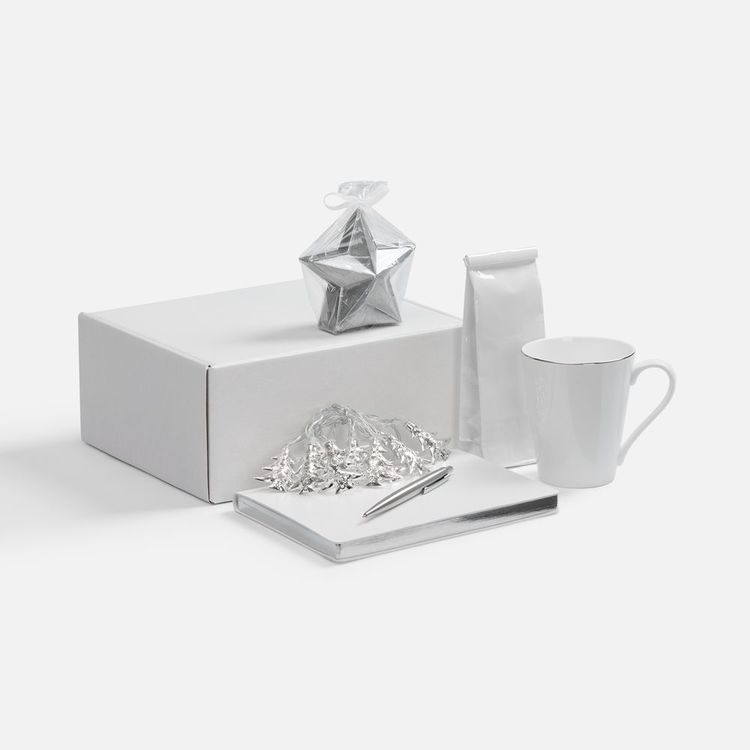 Набор «Планы на счастье», белый с серебристым