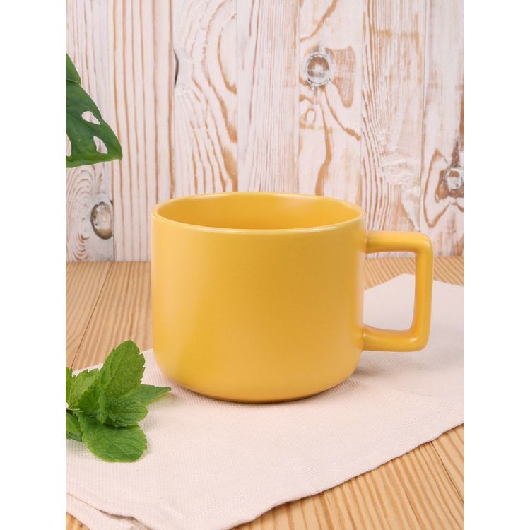 Чашка Jumbo в коробке матовая, желтая