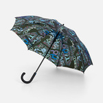 Зонт-трость Undercolor с полной запечаткой на заказ, с голубыми спицами