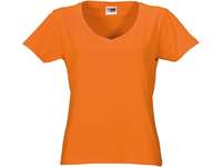 Футболка Heavy Super Club женская с V-образным вырезом, оранжевый, размер 44-46