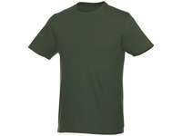 Мужская футболка Heros с коротким рукавом, зеленый армейский, размер 46-48